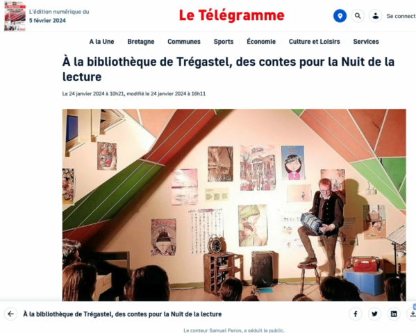 article Le Télégramme du 24 janvier 2024