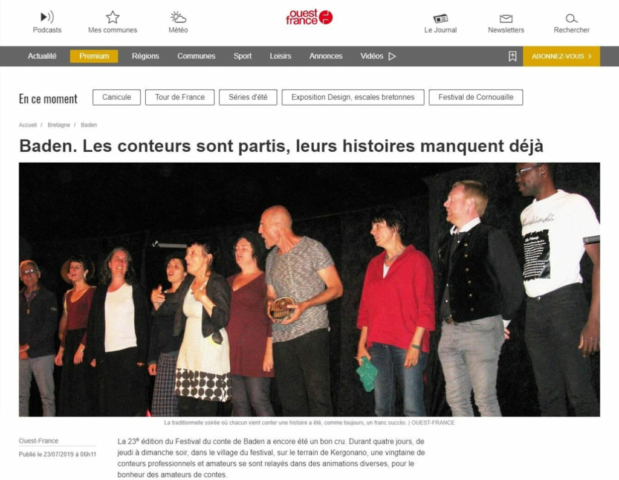 article Ouest France du 23 juillet 2019