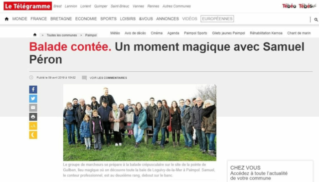 article Le Télégramme du 9 avril 2019